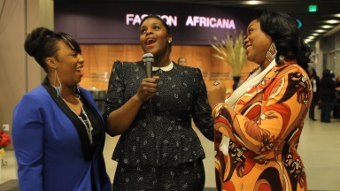 De'Saundra, Allegra and Megan on the Red Carpet of Glamzonia Presented by FashionAfricana